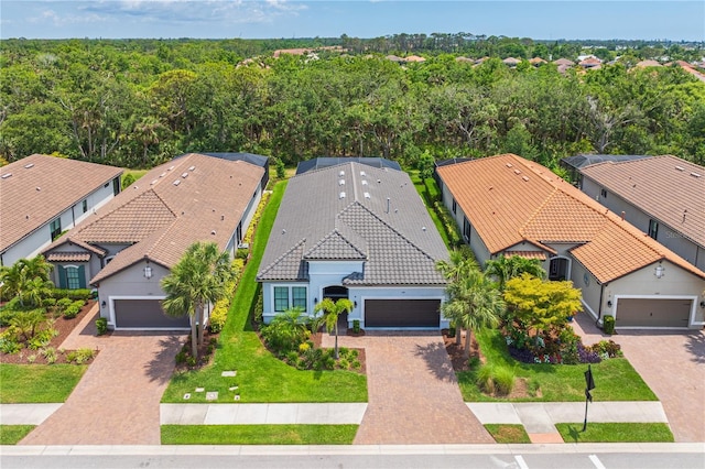 aerial view of residential area