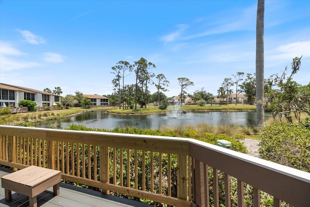 1156 Bird Bay Way Unit 104, Venice, FL 34285 - deck with a water view and a residential view