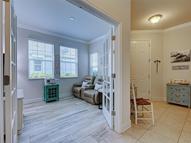 25784 Grayton Ave, Englewood, FL 34223 - sitting room with crown molding and baseboards