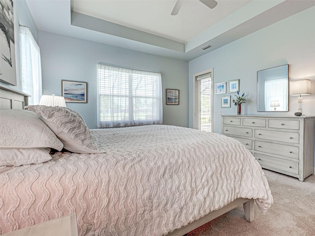 515 Sawgrass Bridge Rd, Venice, FL 34292 - bedroom featuring light carpet and a ceiling fan