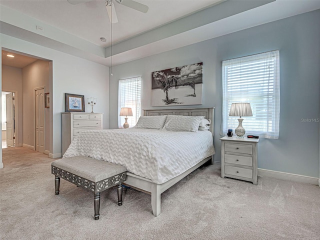 515 Sawgrass Bridge Rd, Venice, FL 34292 - carpeted bedroom with baseboards and a ceiling fan