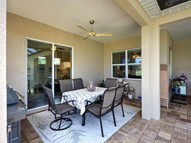 515 Sawgrass Bridge Rd, Venice, FL 34292 - view of patio featuring ceiling fan and outdoor dining space