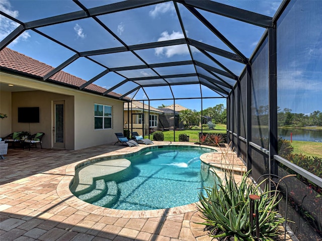 515 Sawgrass Bridge Rd, Venice, FL 34292 - outdoor pool featuring a patio and a water view