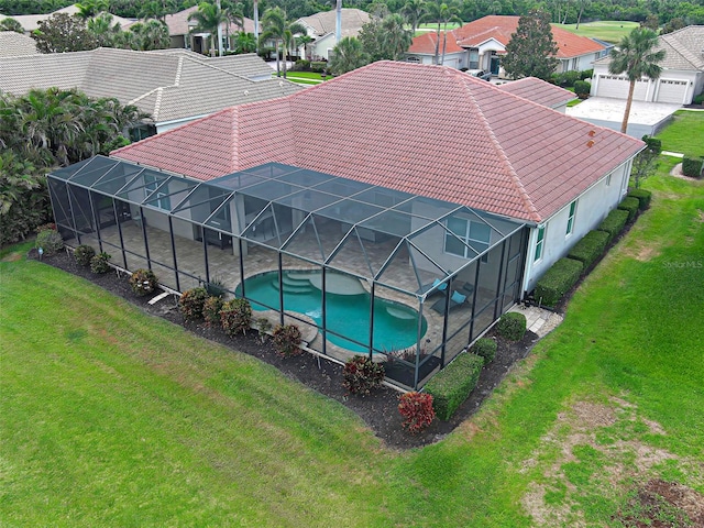 515 Sawgrass Bridge Rd, Venice, FL 34292 - aerial perspective of suburban area with a pool area