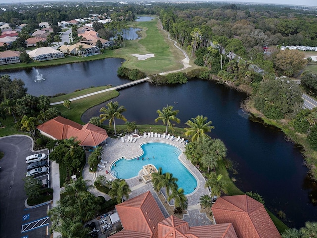 515 Sawgrass Bridge Rd, Venice, FL 34292 - bird's eye view of a nearby body of water and a pool area