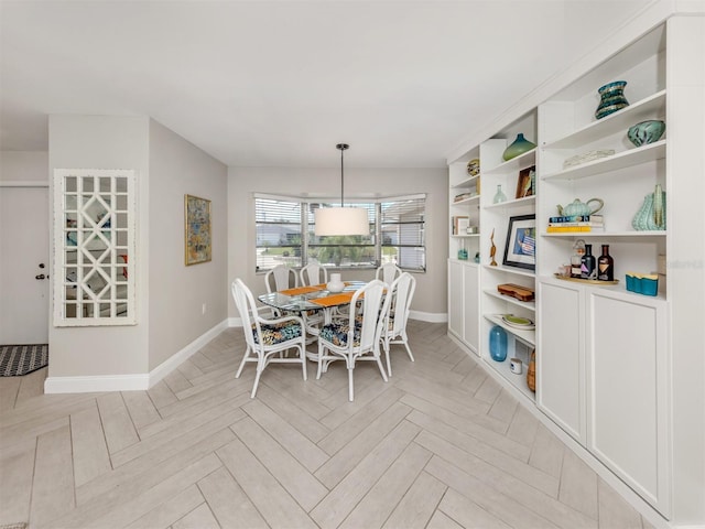 dining area with baseboards