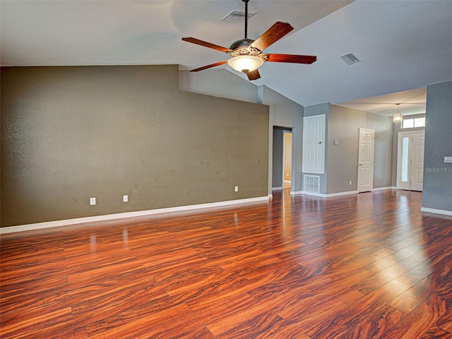 4103 Kinlock St, North Port, FL 34286 - spare room featuring wood finished floors, ceiling fan, and lofted ceiling