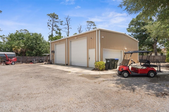 3950 Pepper Ln, North Port, FL 34287 - detached garage with fence