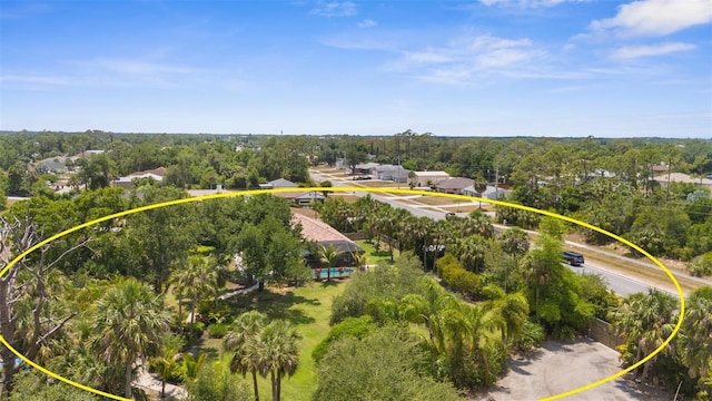 3950 Pepper Ln, North Port, FL 34287 - aerial view of property's location featuring property parcel outlined and a tree filled landscape