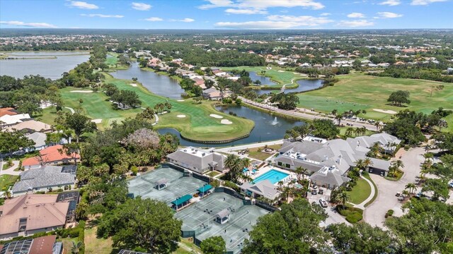 427 Autumn Chase Dr, Venice, FL 34292 - aerial view of property and surrounding area with a golf club, nearby suburban area, and a large body of water