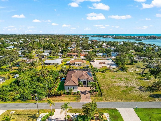 329 Myrtle Ave, Nokomis, FL 34275 - aerial perspective of suburban area featuring a large body of water