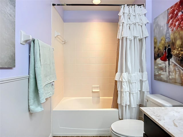 9019 39th Street Cir E, Parrish, FL 34219 - bathroom featuring toilet, vanity, and shower / bath combo