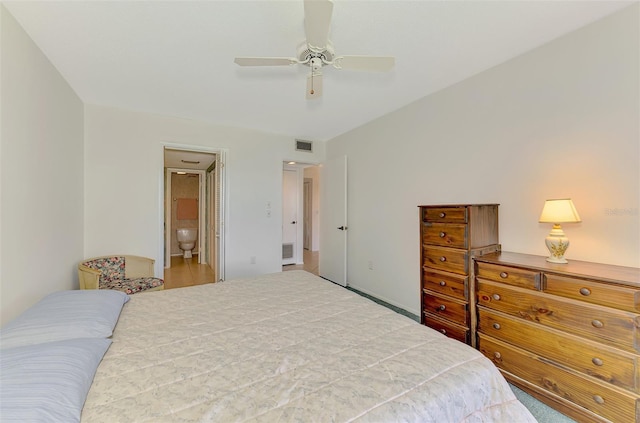 1730 Manasota Beach Rd Unit 215, Englewood, FL 34223 - bedroom featuring ensuite bath and a ceiling fan