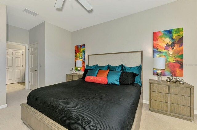 20636 Swallowtail Ct, Venice, FL 34293 - carpeted bedroom featuring baseboards and ceiling fan
