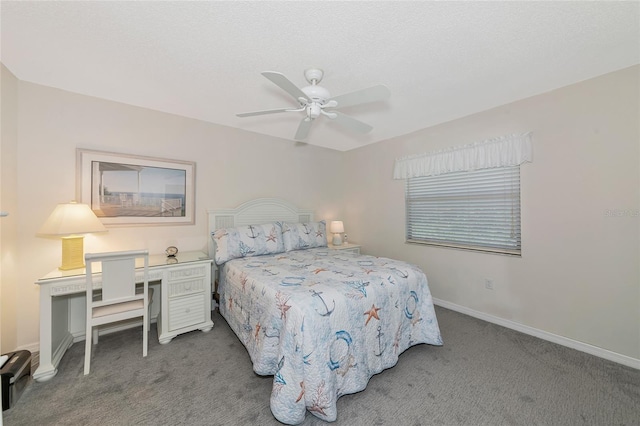 6796 Gasparilla Pines Blvd Unit 18, Englewood, FL 34224 - carpeted bedroom featuring baseboards and a ceiling fan