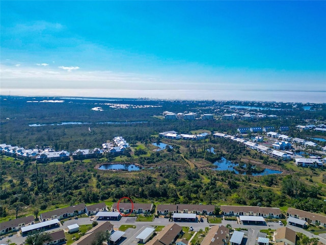 6796 Gasparilla Pines Blvd Unit 18, Englewood, FL 34224 - aerial view of property's location with a large body of water and nearby suburban area