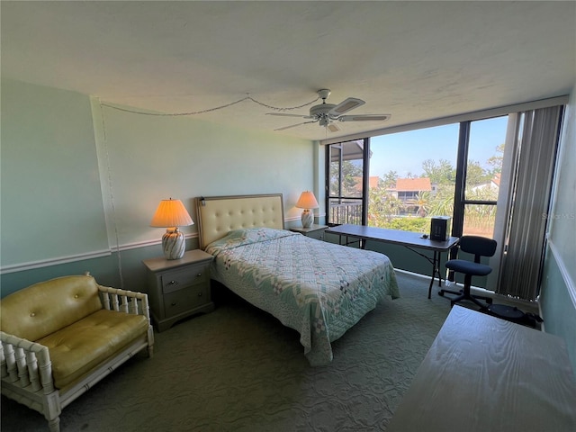 612 Bird Bay Dr S Unit 308, Venice, FL 34285 - bedroom with carpet flooring and a ceiling fan