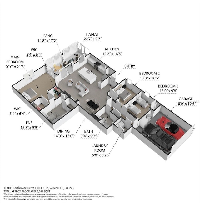 10808 Tarflower Dr Unit 102, Venice, FL 34293 - room layout
