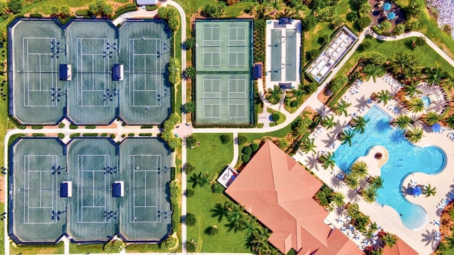 10808 Tarflower Dr Unit 102, Venice, FL 34293 - drone / aerial view of a pool