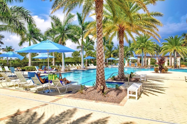 10808 Tarflower Dr Unit 102, Venice, FL 34293 - community pool with a patio area