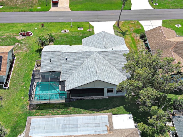 5832 Monroe Rd, Venice, FL 34293 - view from above of property featuring a pool