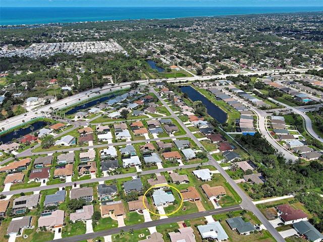5832 Monroe Rd, Venice, FL 34293 - aerial view of property's location featuring a large body of water and nearby suburban area