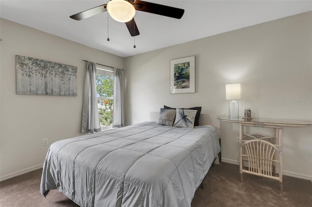 25509 Arequipa Dr, Punta Gorda, FL 33983 - carpeted bedroom with baseboards and ceiling fan