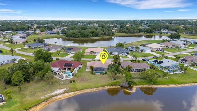 25509 Arequipa Dr, Punta Gorda, FL 33983 - aerial view of residential area featuring a nearby body of water and a tree filled landscape