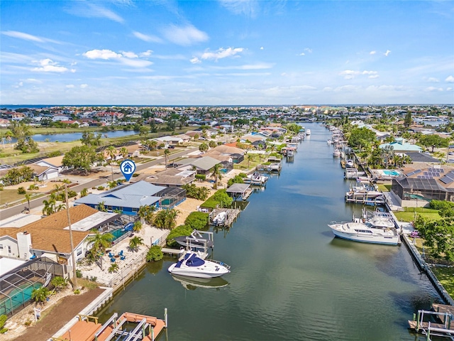 bird's eye view of a nearby body of water