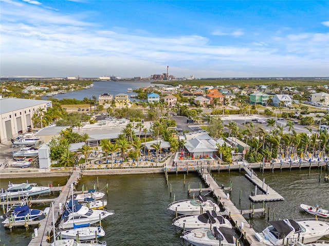 drone / aerial view of a nearby body of water