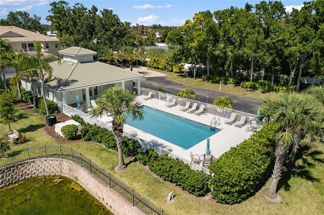 600 Gardens Edge Dr Unit 613, Venice, FL 34285 - community pool featuring view of scattered trees and a patio area