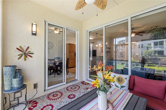 600 Gardens Edge Dr Unit 613, Venice, FL 34285 - sunroom with a ceiling fan