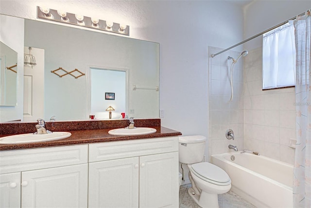 212 Triano Cir Unit 212, Venice, FL 34292 - bathroom with toilet, double vanity, and shower / tub combo