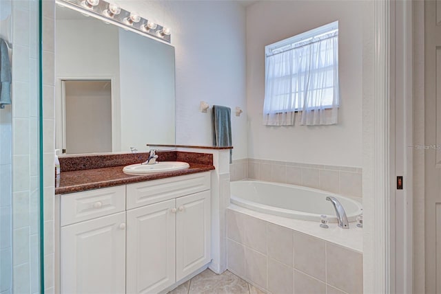 212 Triano Cir Unit 212, Venice, FL 34292 - bathroom featuring a bath, vanity, and tile patterned flooring