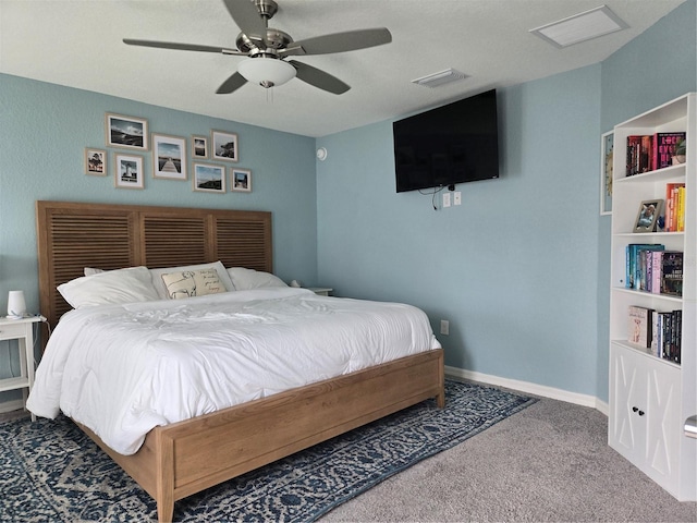 3003 58th Way E, Palmetto, FL 34221 - bedroom featuring carpet, a ceiling fan, and baseboards
