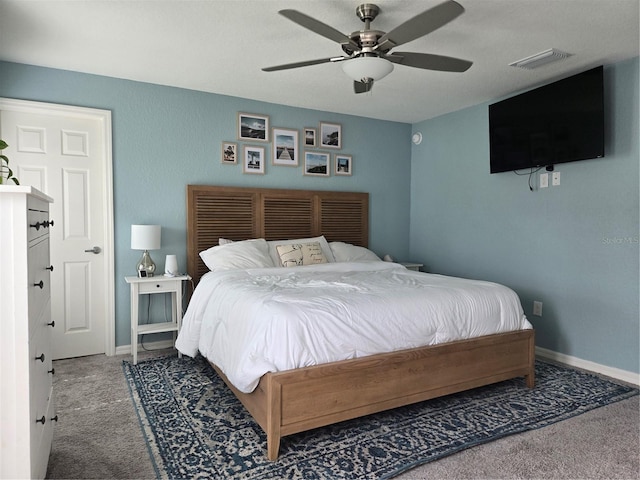 3003 58th Way E, Palmetto, FL 34221 - bedroom featuring carpet flooring, ceiling fan, and baseboards