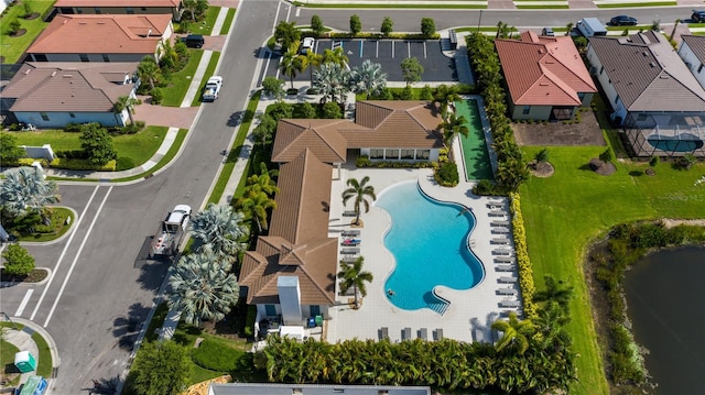 9823 Haze Dr, Venice, FL 34292 - drone / aerial view of a pool