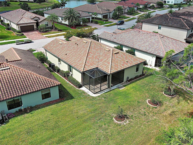 aerial view of residential area