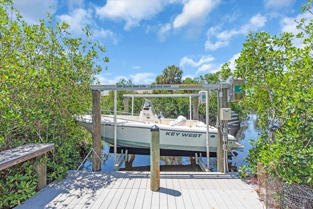 2618 Titania Rd, Englewood, FL 34224 - dock featuring boat lift