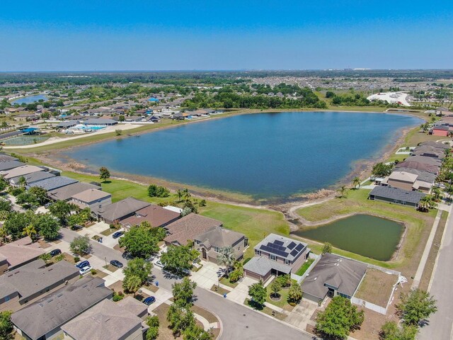 632 Tanana Fall Dr, Ruskin, FL 33570 - aerial view of residential area featuring a nearby body of water