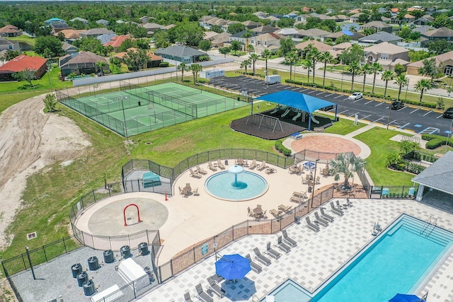 632 Tanana Fall Dr, Ruskin, FL 33570 - drone / aerial view of a pool