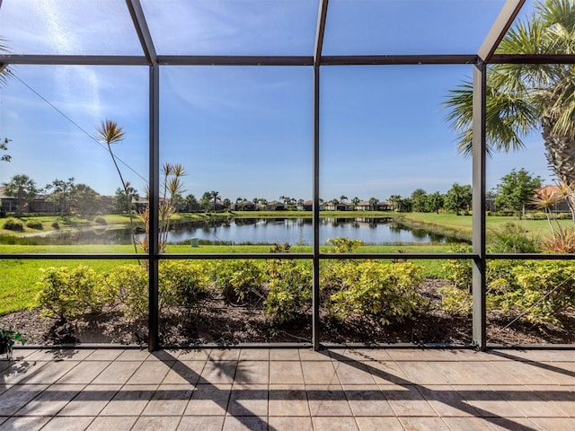 165 Tiziano Way N, Venice, FL 34275 - unfurnished sunroom with a water view
