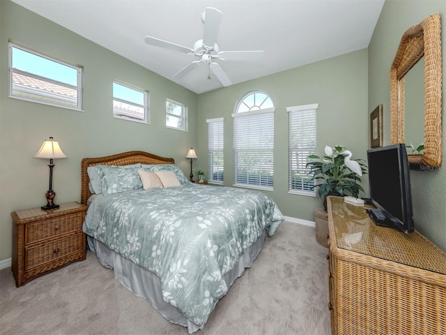 165 Tiziano Way N, Venice, FL 34275 - bedroom featuring light colored carpet, baseboards, and a ceiling fan