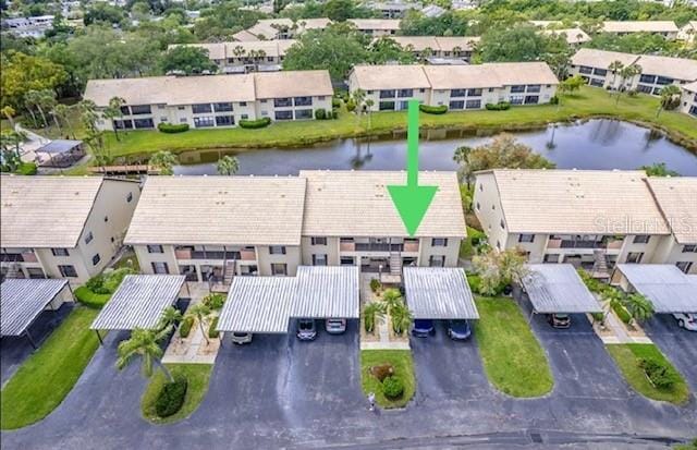 410 Mission Trl E Unit B, Venice, FL 34285 - aerial view of residential area featuring a large body of water