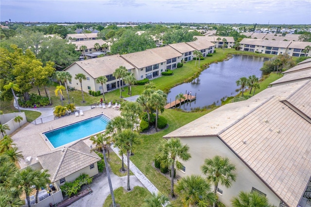 410 Mission Trl E Unit B, Venice, FL 34285 - aerial view of a large body of water and a pool area