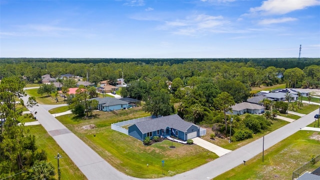 4305 Heyward St, North Port, FL 34291 - aerial perspective of suburban area with a heavily wooded area