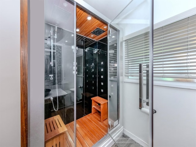 wine cellar with baseboards