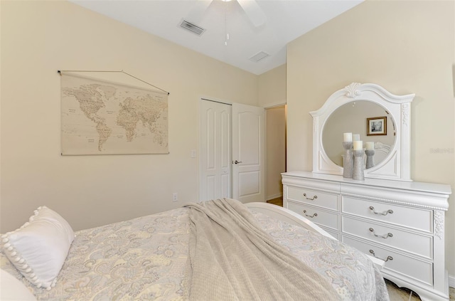 241 Marcheno Way, Nokomis, FL 34275 - bedroom with a closet and a ceiling fan