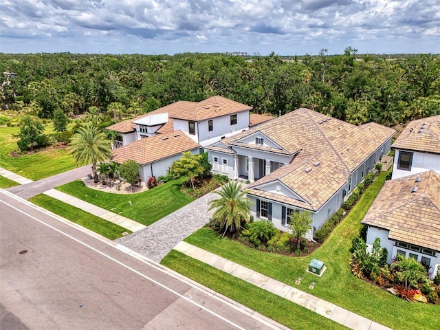 9048 Luna Ln, Sarasota, FL 34241 - aerial view of property and surrounding area with a heavily wooded area