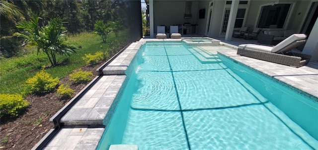 9048 Luna Ln, Sarasota, FL 34241 - view of pool with a patio area and a pool with connected hot tub